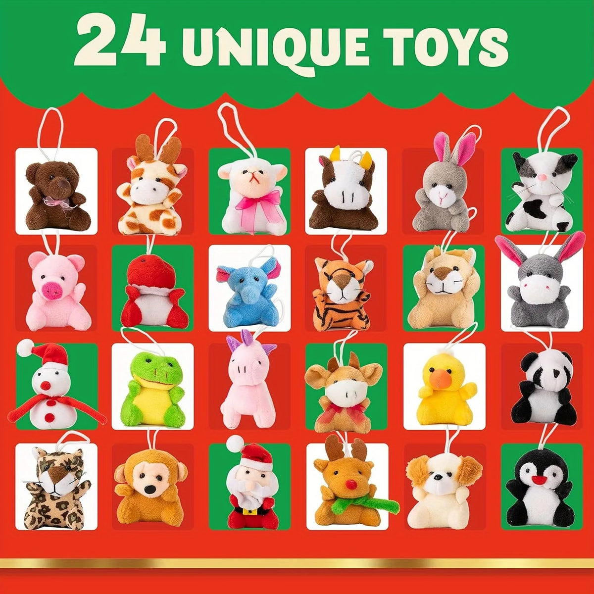 Adventní kalendář - plyšová zvířátka