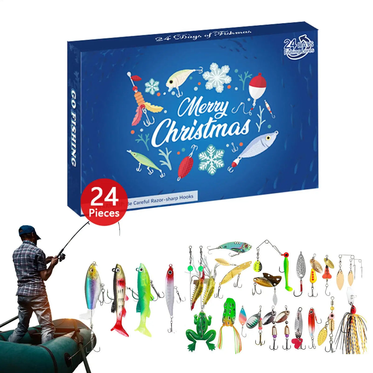 Adventní kalendář - rybářské nástrahy